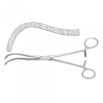 Guyon Kidney Pedicle Clamp Curved Stainless Steel, 19.5 cm - 7 3/4"